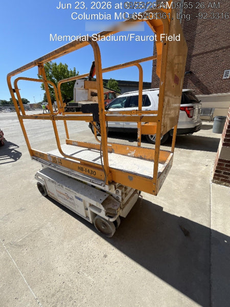 Custom Equipment HB-1430 Hy-Brid Scissor Lift
Platform capacity up to 670 lbs
Working height up to 20 ft
Weighs under 1,700 lbs
Non-marking wheels