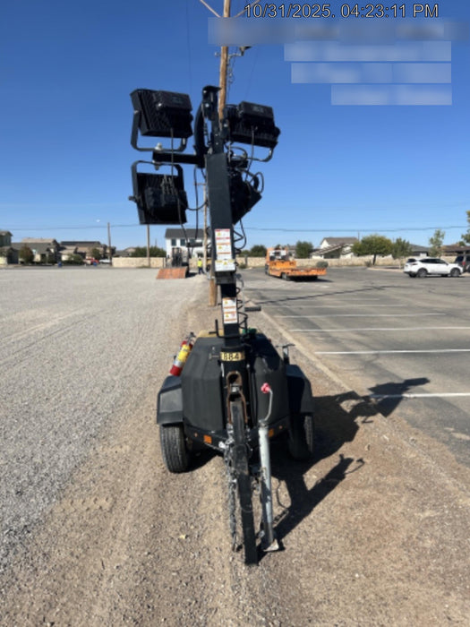 Allmand NLV3GR (4) LED Light Fixture 350W, 23' Vertical Mast, 3kW Prime, Towable, Deep Sea L401, Leveling Jacks, Yanmar T4F 5.8hp