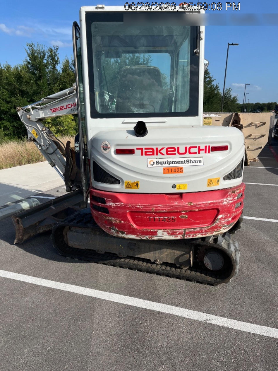 2020 Takeuchi TB-235-2CR Cab/Heat/Air, Rubber Tracks, Manual TAG QC