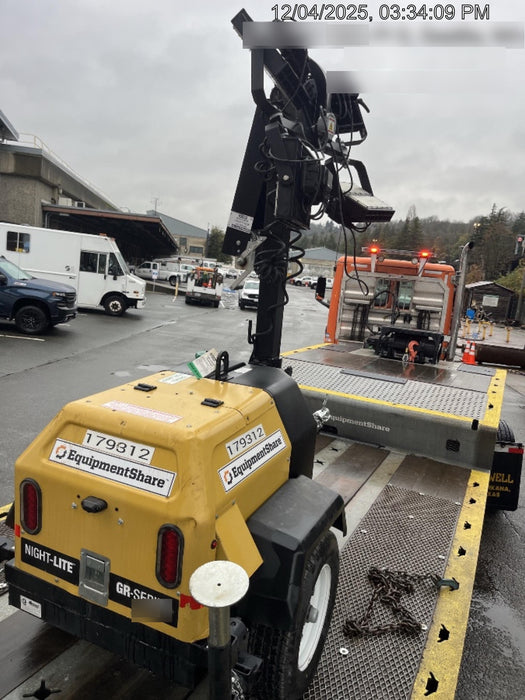 Allmand NLV3GR (4) LED Light Fixture 350W, 23' Vertical Mast, 3kW Prime, Towable, Deep Sea L401, Leveling Jacks, Yanmar T4F 5.8hp