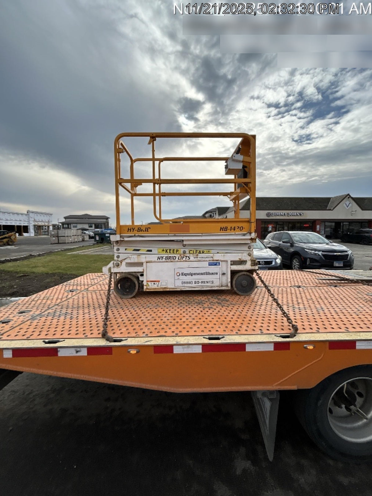 Custom Equipment HB-1430 Hy-Brid Scissor Lift
Platform capacity up to 670 lbs
Working height up to 20 ft
Weighs under 1,700 lbs
Non-marking wheels