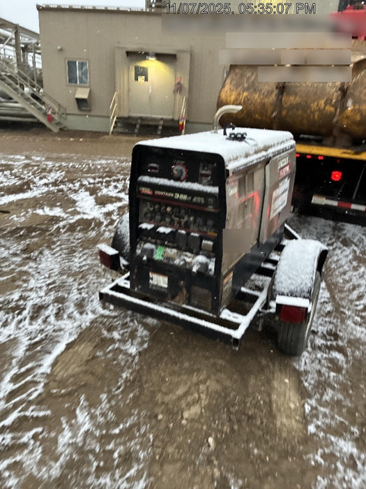 2019 Lincoln Electric Vantage 322 Welder Ready-Pak 3, Two wheel trailer, Fender and Light kit, Cable Rack