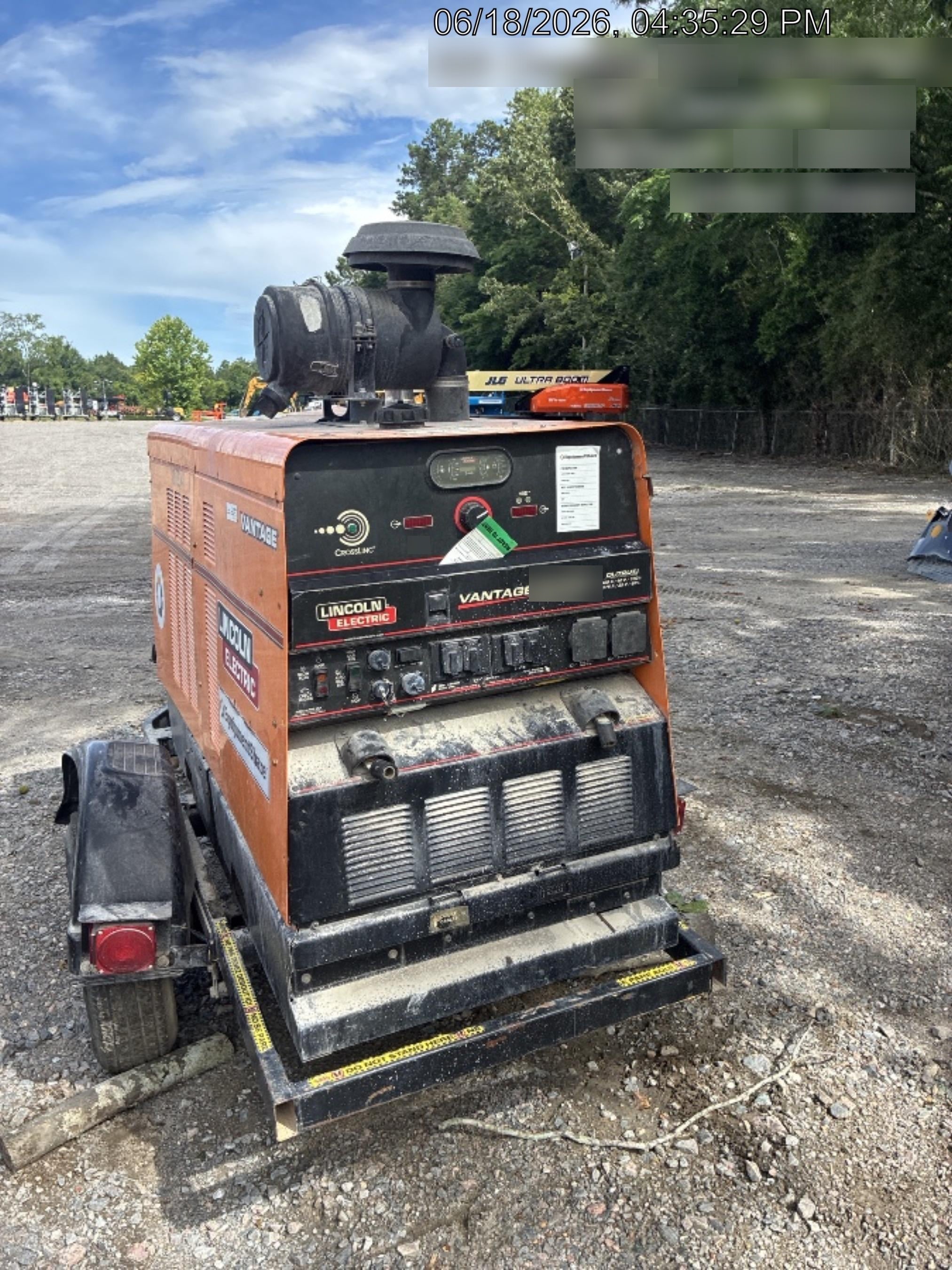 2021 Lincoln Electric Vantage 549X Ready Pak 3, ORANGE (includes trailer, cable rack, fender light kit)