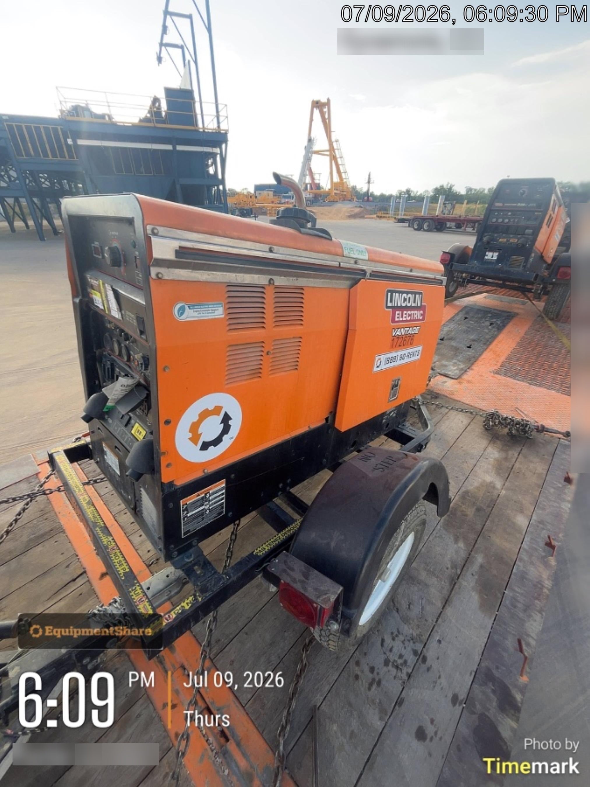 2021 Lincoln Electric Vantage 322 Vantage 322 Ready Pak 3 w/ Decals, ORANGE (includes trailer, cable rack, fender light kit) NO Telematics