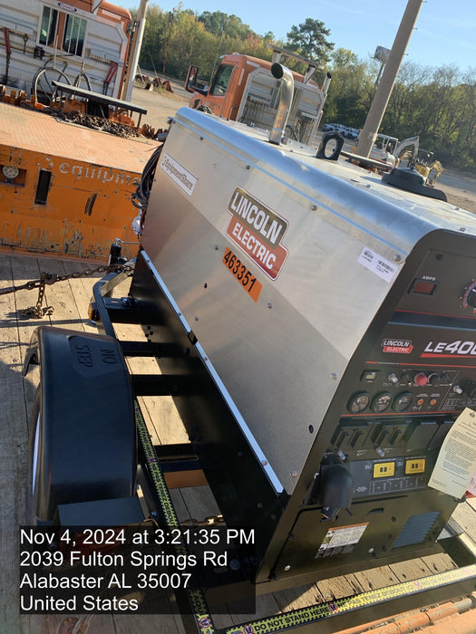 2024 Lincoln Electric LE400 Kubota V1505, Trlr, Cable Rack, Light Kit, ES Decals, T3