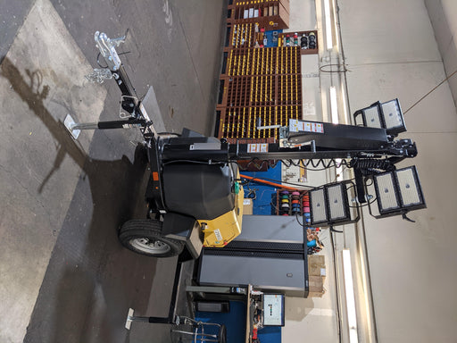 2021 Allmand NLV3GR (4) LED Light Fixture 350W, 23' Vertical Mast, 3kW Prime, Towable, Deep Sea L401, Leveling Jacks, Yanmar T4F 5.8hp