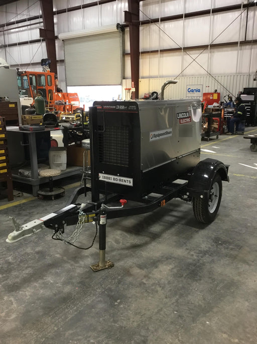 2019 Lincoln Electric Vantage 322 Welder Ready-Pak 3, Two wheel trailer, Fender and Light kit, Cable Rack
