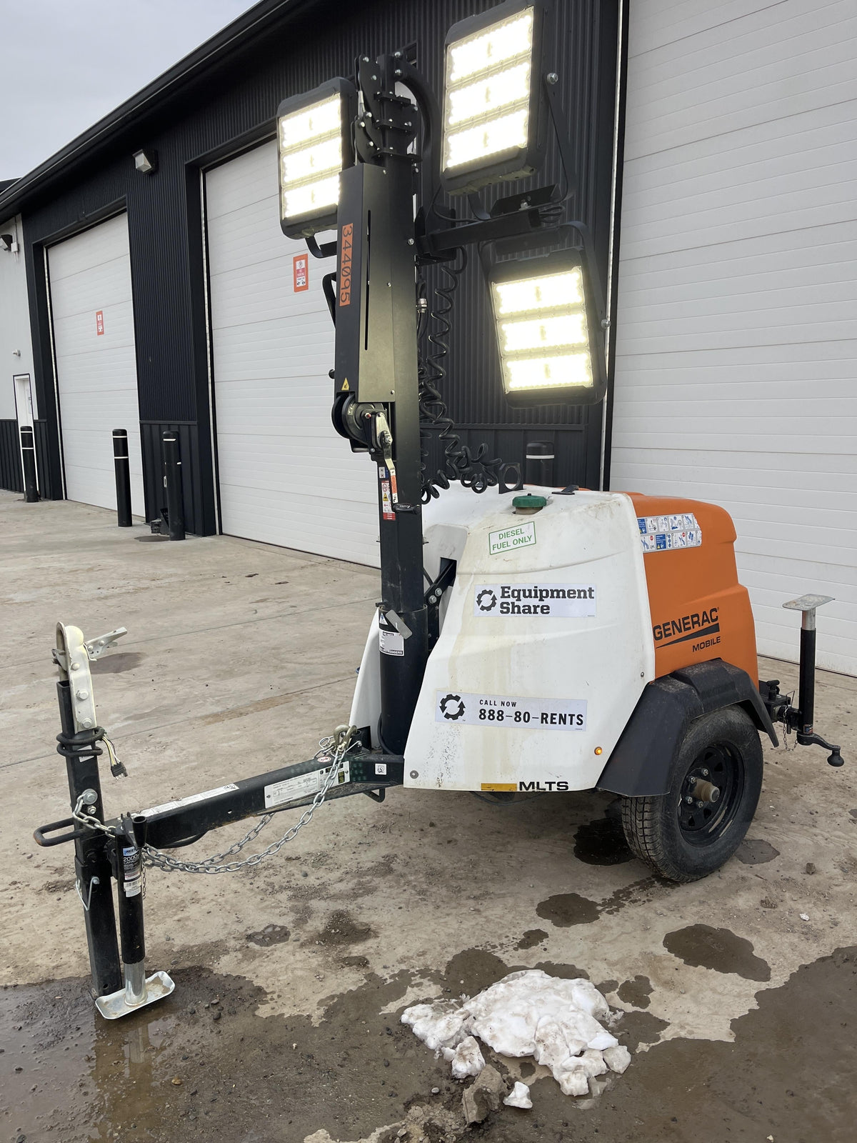 2023 Generac MLT2 Diesel, Flex Switch 120V Input, Powerzone Controller, (4) 320W LED Lights, 4kW Generator, 39.9 Gal Fuel Tank, 2" Ball, T3