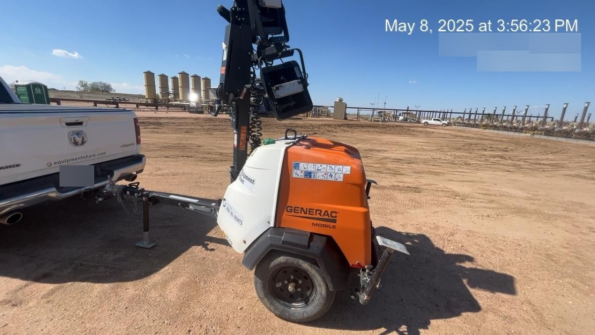 2023 Generac MLT2 Diesel, Flex Switch 120V Input, Powerzone Controller, 
(4) 320W LED Lights, 4kW Generator, 39.9 Gal Fuel Tank, 2" Ball, T3