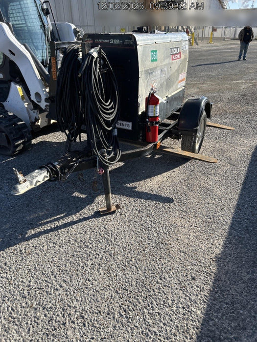 2019 Lincoln Electric Vantage 322 Welder Ready-Pak 3, Two wheel trailer, Fender and Light kit, Cable Rack