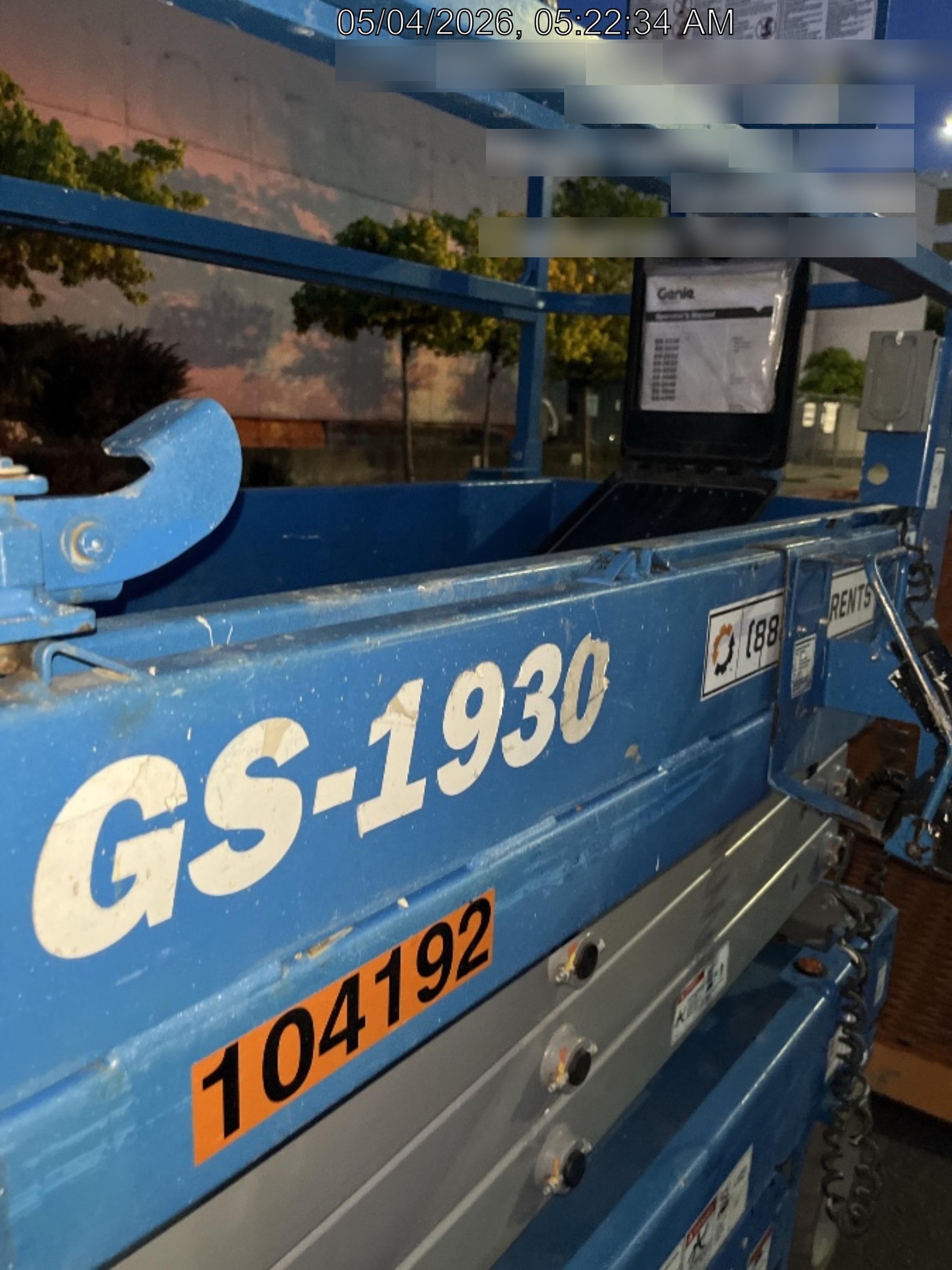 2020 Genie GS-1930 Standard Machine, 800W Inverter