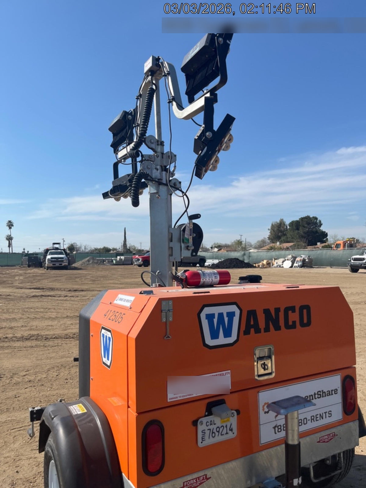 2024 Wanco WLTT-4MM4K Diesel, Deep Sea Controller, Shore Power Plug, Auto Start, (4) 350W LED Floodlights, 4kW Generator, 60 Gal Fuel Tank, 2" Ball, T3