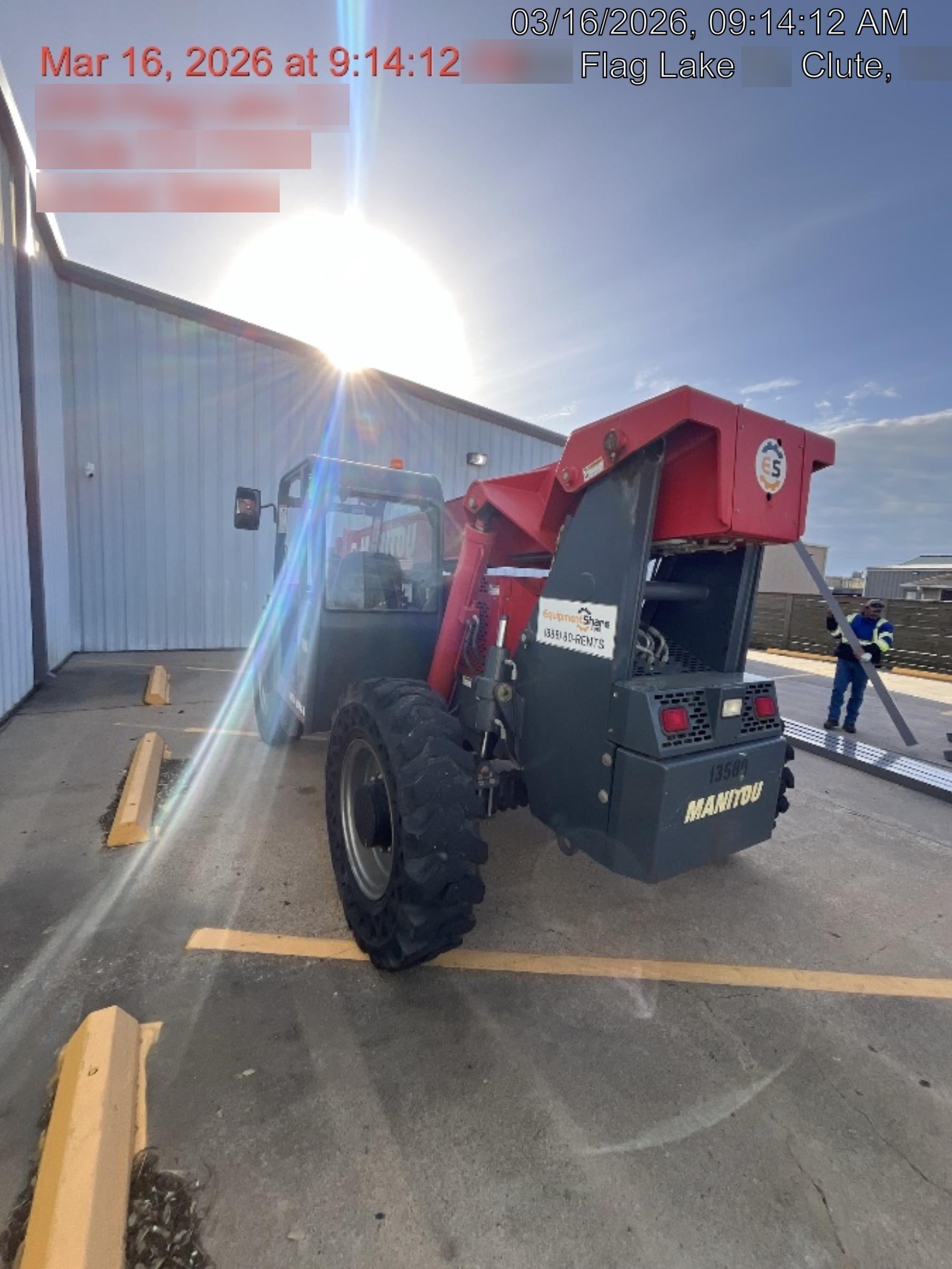 2018 Manitou MTA8044 MTA 8044 - 74 HP T4, Canopy, Worklights/Strobe, Beacon, 66" Carriage, 48" Forks, Solid Tires, Lift Hook, Aux Hydraulics