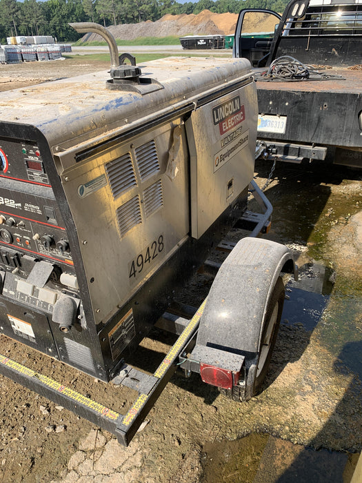 2019 Lincoln Electric Vantage 322 Ready-Pak 3, Two Wheel Trailer, Fender and Light Kit, Cable Rack