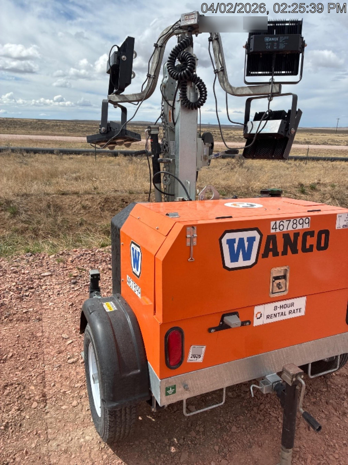 2024 Wanco WLTT-4MM4K Diesel, Deep Sea Controller, Shore Power Plug, Auto Start, (4) 350W LED Floodlights, 4kW Generator, 60 Gal Fuel Tank, 2" Ball, T3