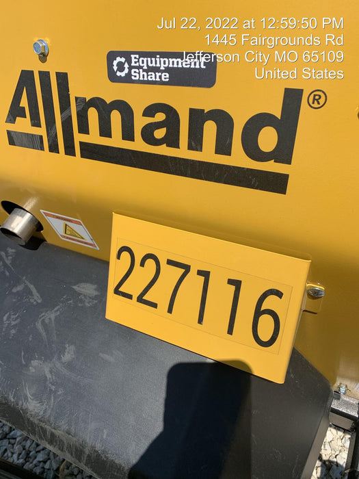 2022 Allmand NLV3GR (4) LED Light Fixture 350W, 23' Vertical Mast, 3kW Prime, Towable, Deep Sea L401, Leveling Jacks, Yanmar T4F 5.8hp