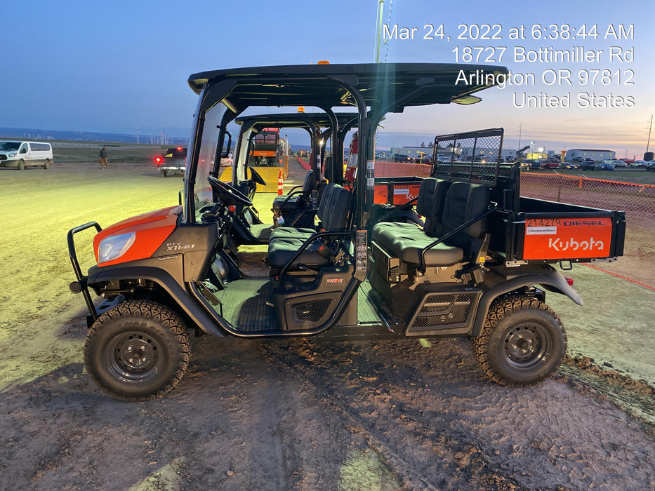 2022 Kubota RTV-X1140W-H Plastic Canopy, Windshield Acrylic Clear, LED Strobe Light, Wire Harness Kit, Back up Alarm