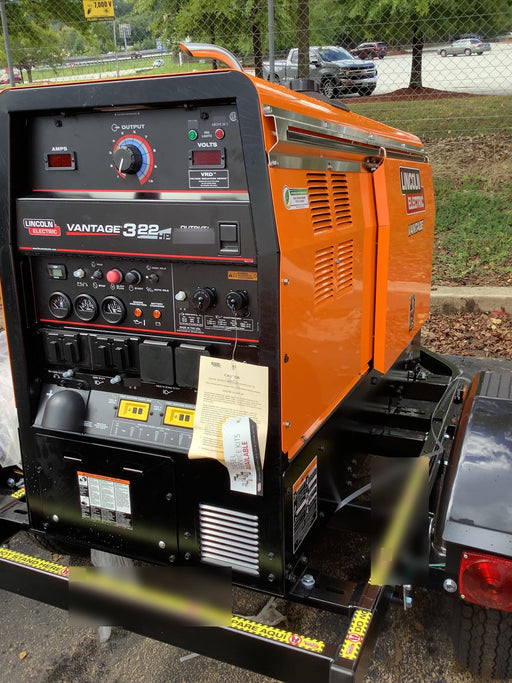 2021 Lincoln Electric Vantage 322 Vantage 322 Ready Pak 3 w/ Decals, ORANGE (includes trailer, cable rack, fender light kit) NO Telematics