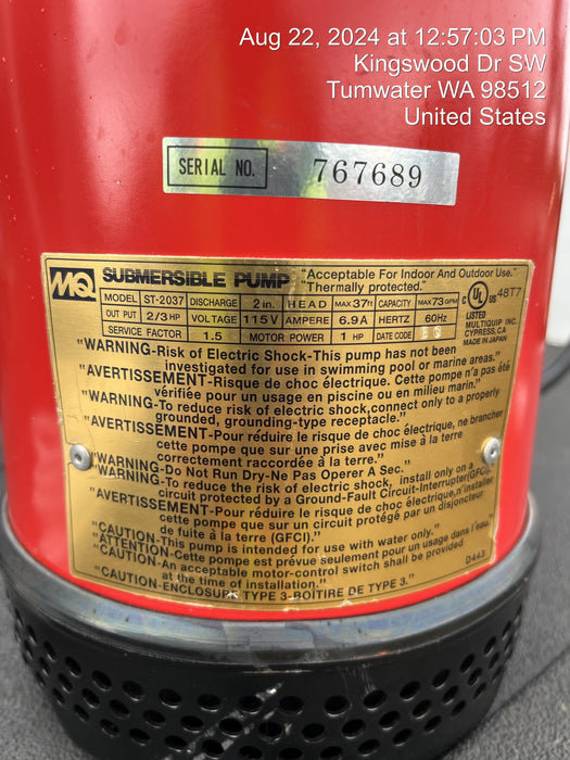 2023 MULTIQUIP ST2037