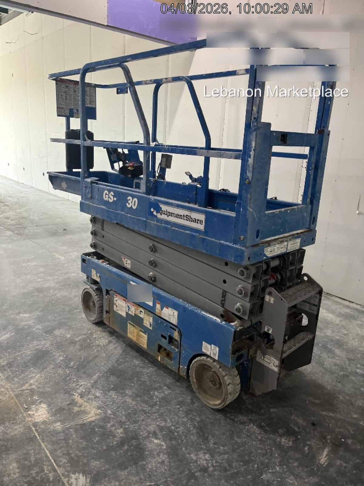 2020 Genie GS-1930 Solid Non Marking Tires, Beacon, Folding rails with half height swing gate