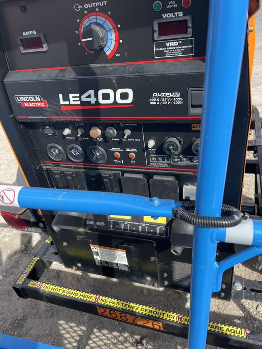 2022 Lincoln Electric LE400 Kubota V1505, Trlr, Cable Rack, Light Kit, ES Decals, T3