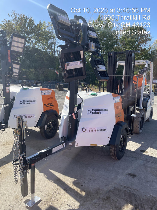 2023 Generac MLT2 Diesel, Flex Switch 120V Input, Powerzone Controller, 
(4) 320W LED Lights, 4kW Generator, 39.9 Gal Fuel Tank, 2" Ball, T3