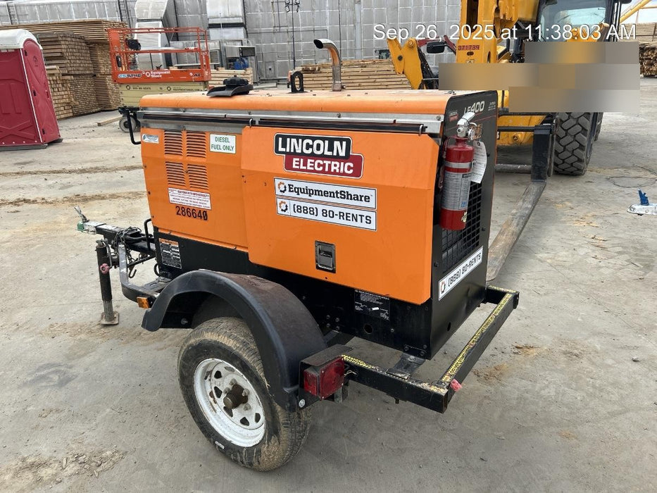2022 Lincoln Electric LE400 Kubota V1505, Trlr, Cable Rack, Light Kit, ES Decals, T3