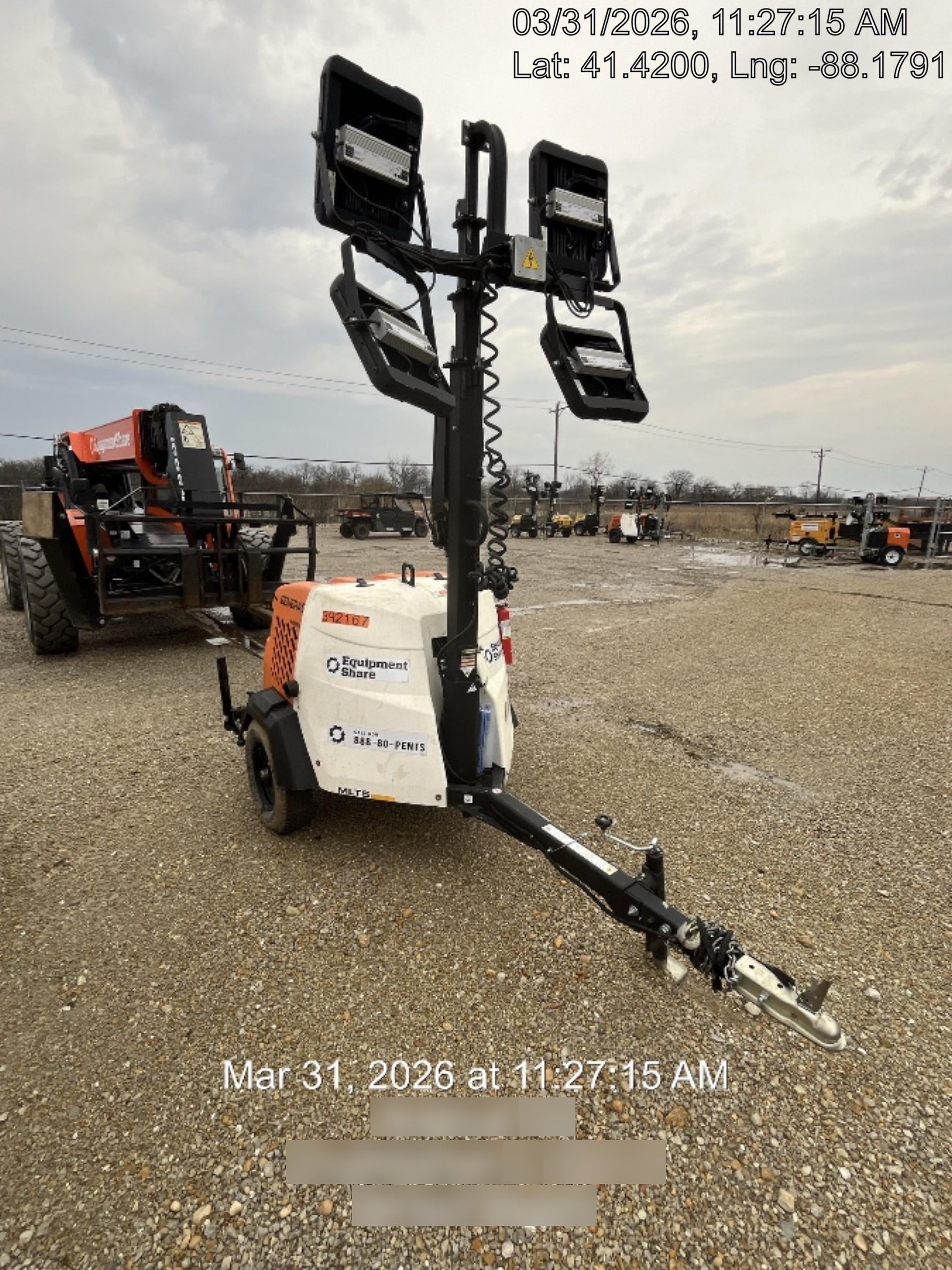 2024 Generac MLT2 Diesel, Flex Switch 120V Input, Powerzone Controller, 
(4) 320W LED Lights, 4kW Generator, 39.9 Gal Fuel Tank, 2" Ball, T3