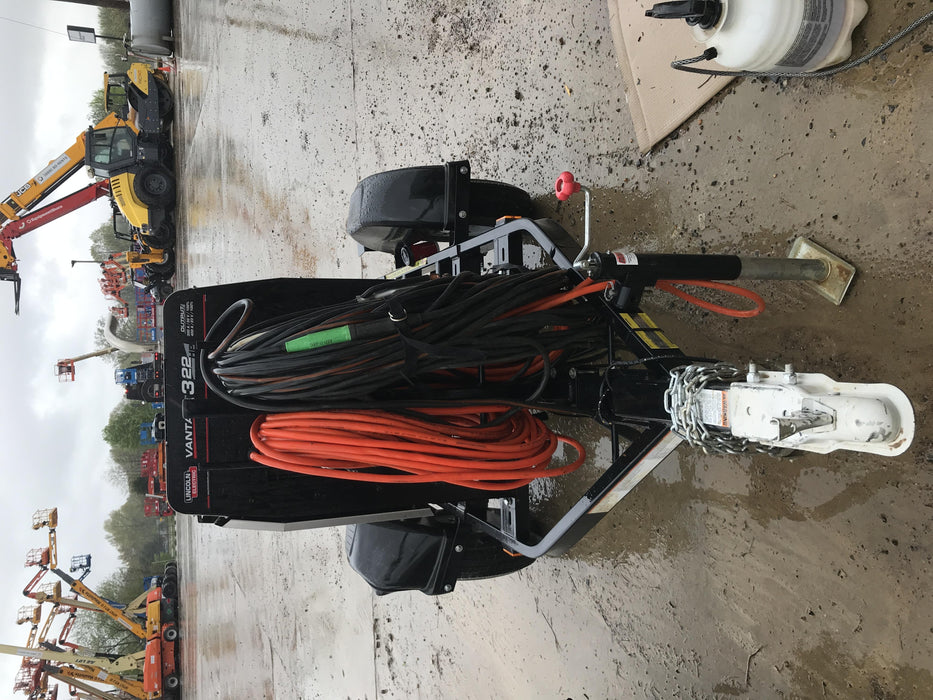 2019 Lincoln Electric Vantage 322 Ready-Pak 3, Two Wheel Trailer, Fender and Light Kit, Cable Rack