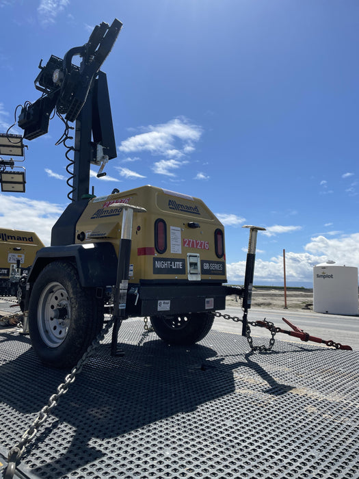 2022 Allmand NLV3GR (4) LED Light Fixture 350W, 23' Vertical Mast, 3kW Prime, Towable, ES Decals, T3