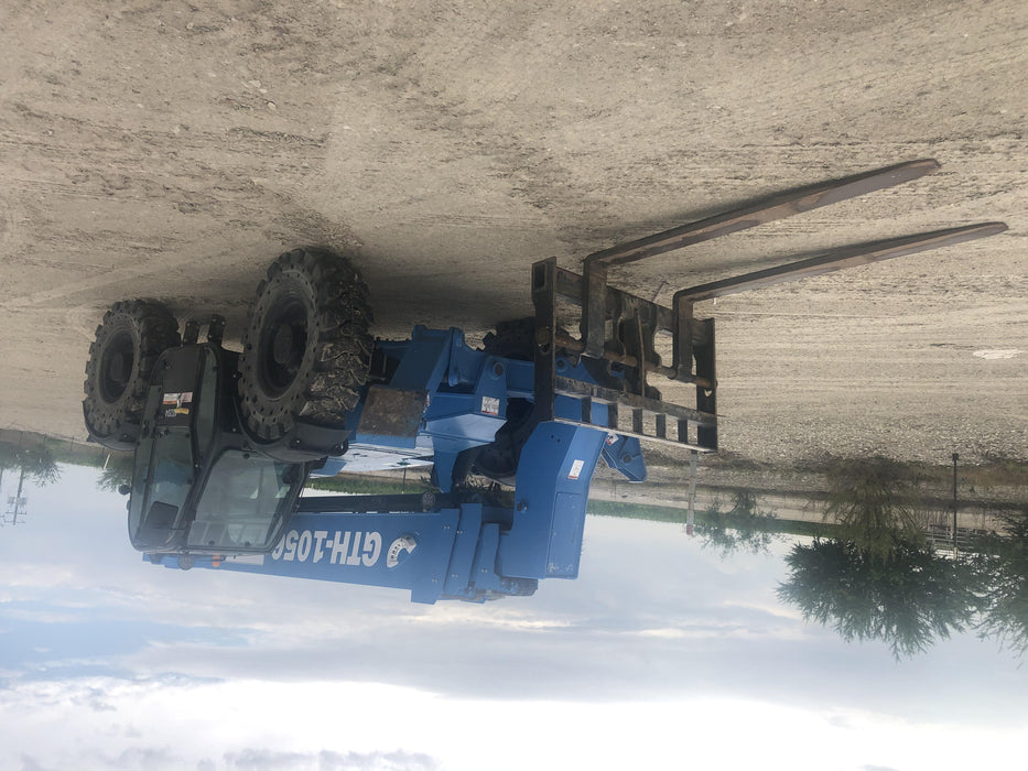 2019 Genie GTH-1056 Cab/Heat/AC, Solid RT Tires, LED Work Lights, Beacon 60" QA Carriage, 60" Forks