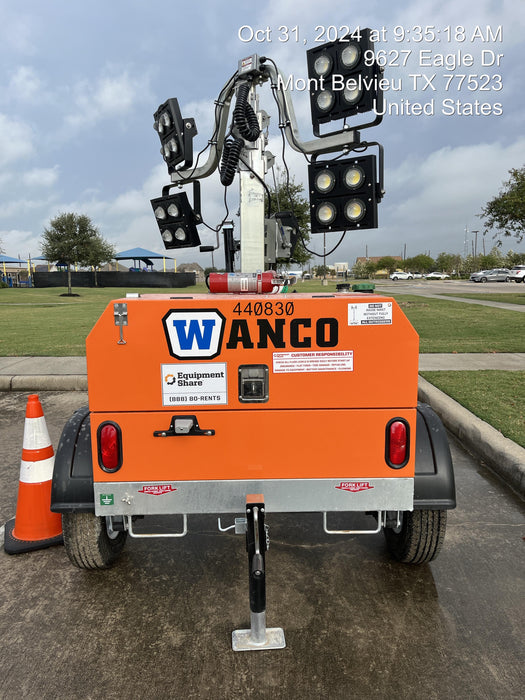 2024 Wanco WLTT-4MM4K Diesel, Deep Sea Controller, Shore Power Plug, Auto Start, (4) 350W LED Floodlights, 4kW Generator, 60 Gal Fuel Tank, 2" Ball, T3