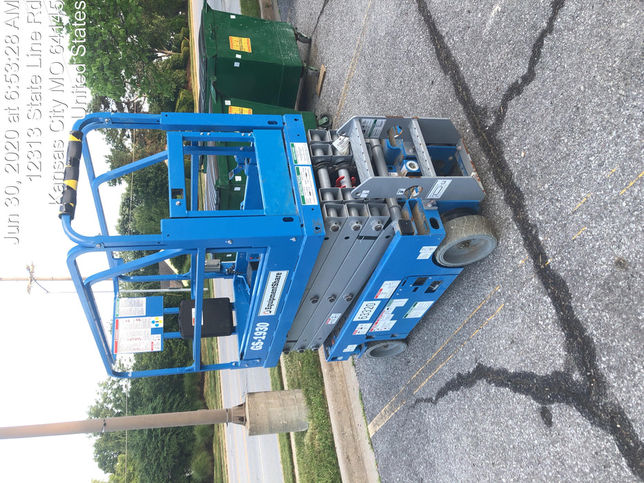 2020 Genie GS-1930 Solid Non Marking Tires, Beacon, Folding rails with half height swing gate
