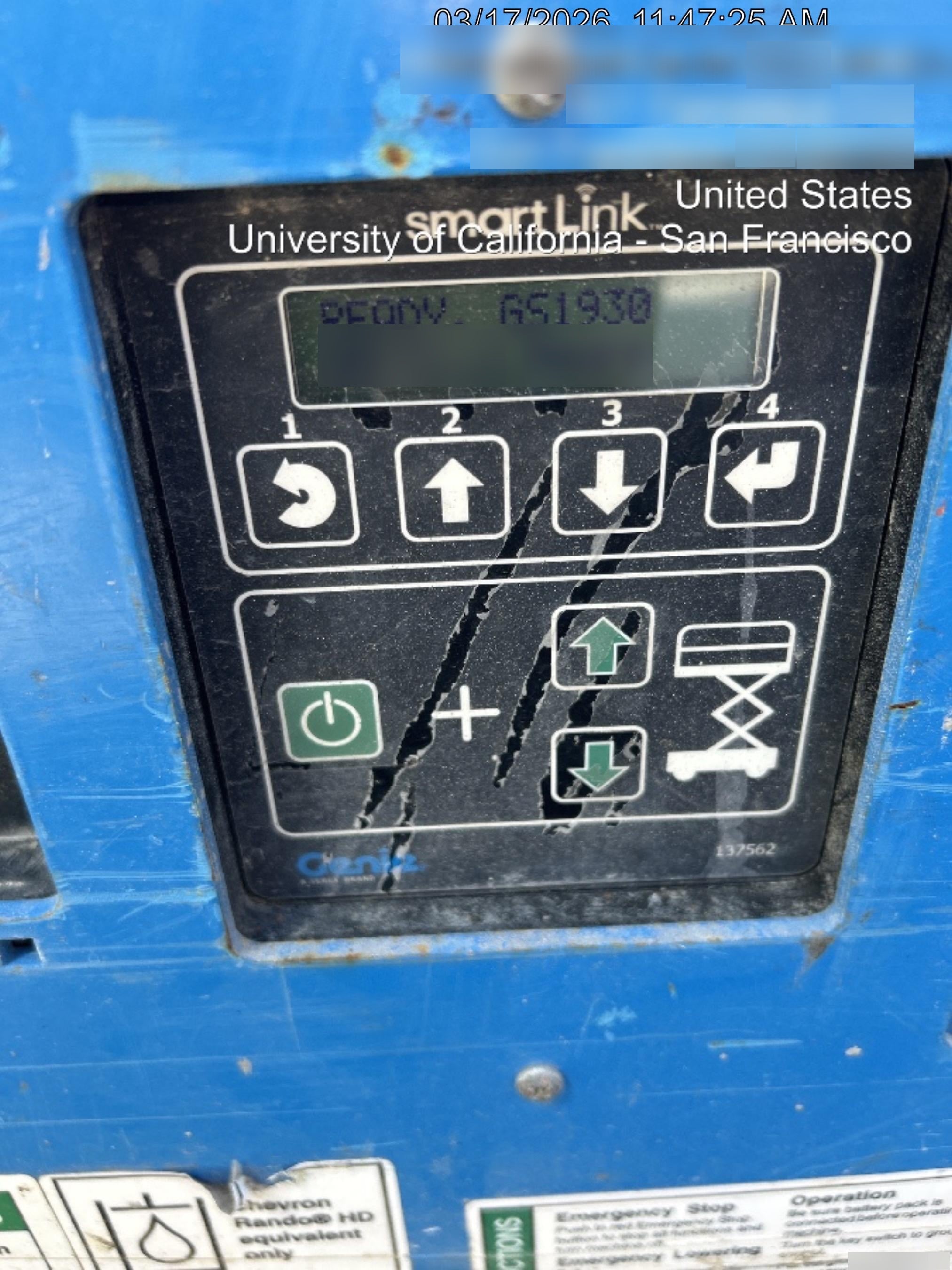 2019 Genie GS-1930 Half Height Swing Gate, 800W Inverter