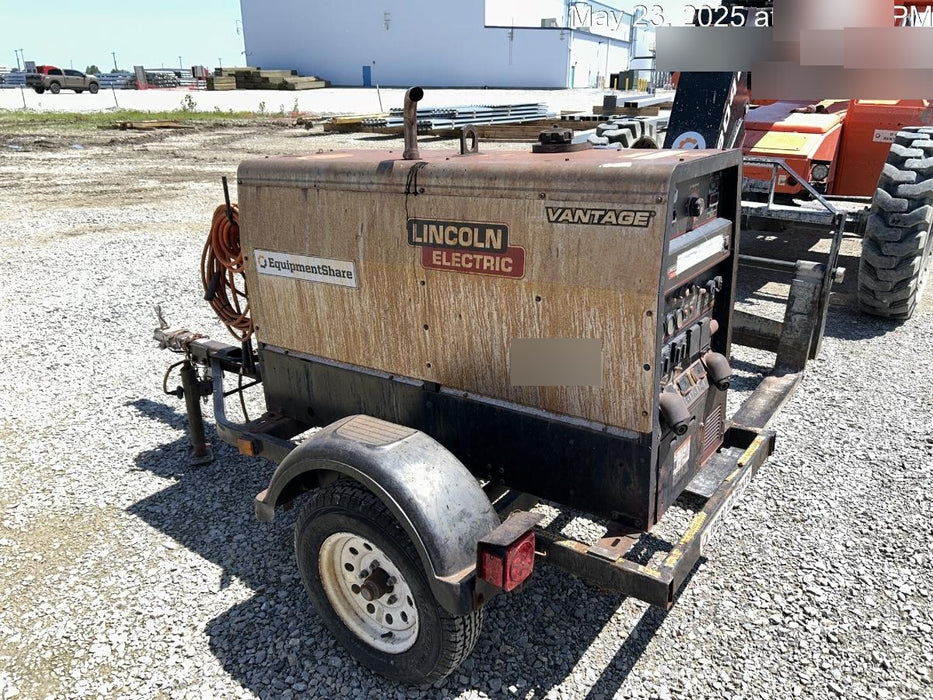 2019 Lincoln Electric Vantage 322 Ready-Pak 3, Two Wheel Trailer, Fender and Light Kit, Cable Rack