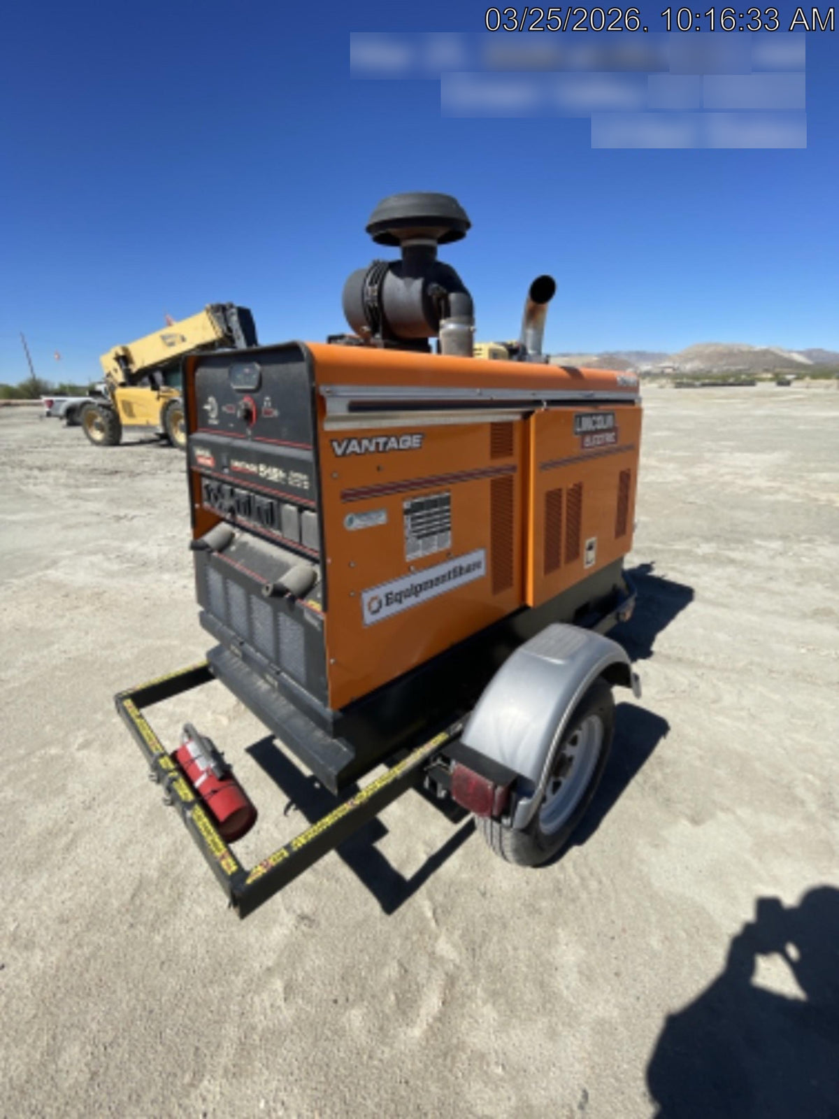 2022 Lincoln Electric Vantage 549X Crosslink Technology, Trailer Mounted, ES Decals, T3