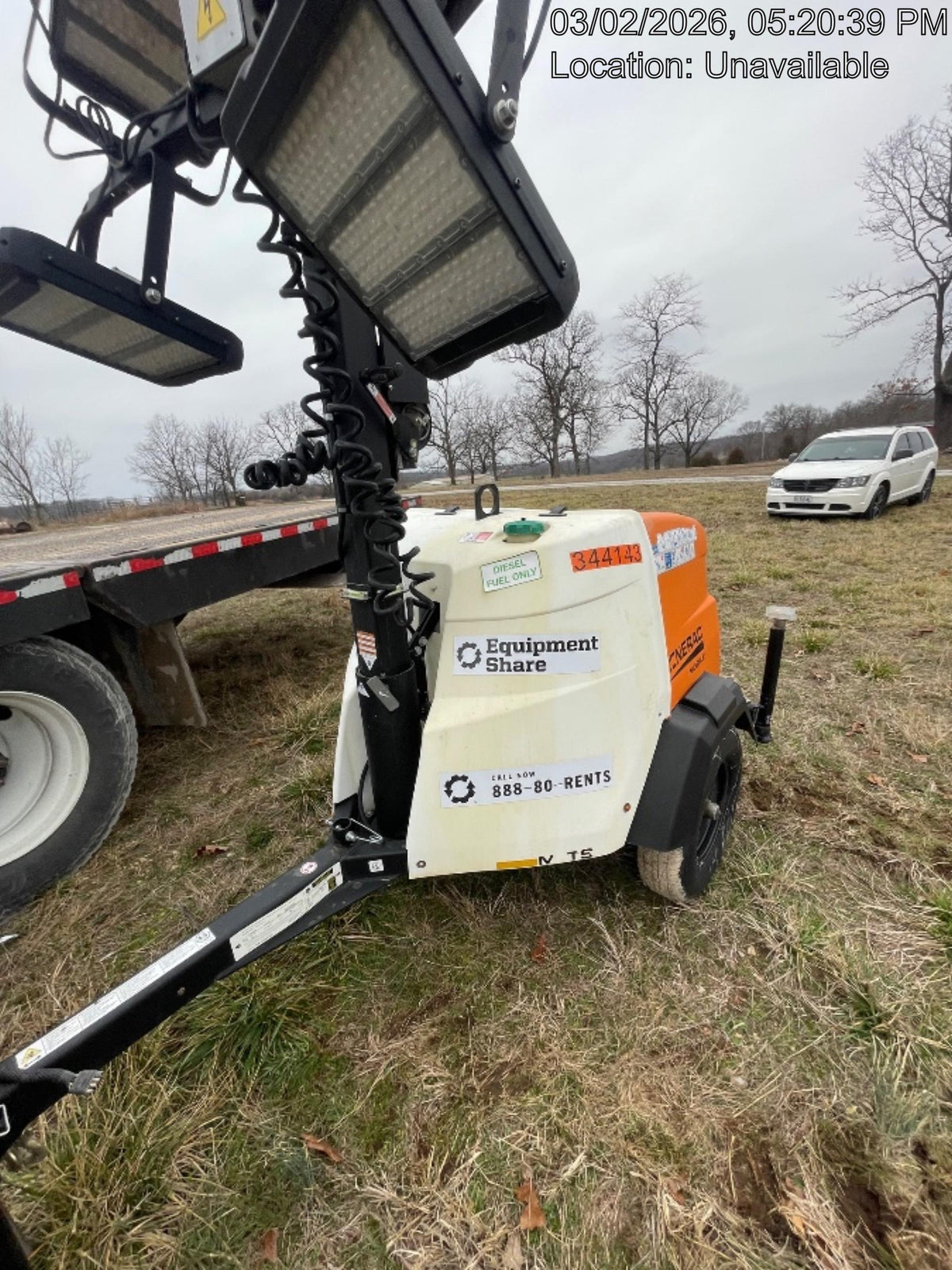 2023 Generac MLT2 Diesel, Flex Switch 120V Input, Powerzone Controller, (4) 320W LED Lights, 4kW Generator, 39.9 Gal Fuel Tank, 2" Ball, T3