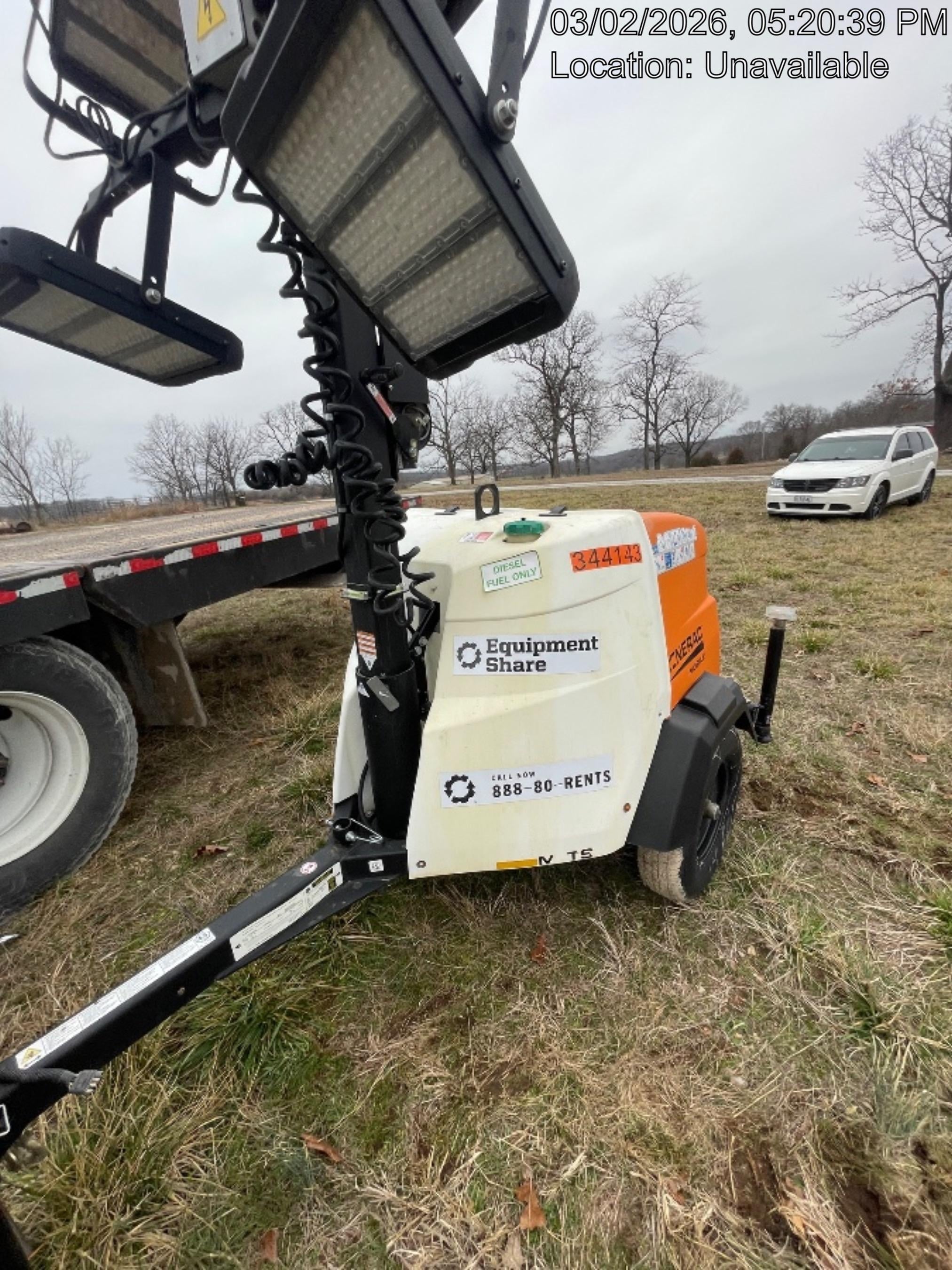 2023 Generac MLT2 Diesel, Flex Switch 120V Input, Powerzone Controller, (4) 320W LED Lights, 4kW Generator, 39.9 Gal Fuel Tank, 2" Ball, T3