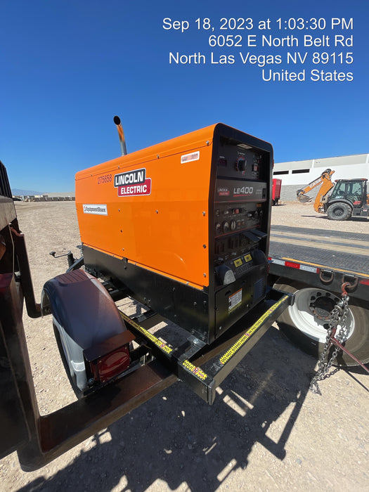 2022 Lincoln Electric LE400 Kubota V1505, Trlr, Cable Rack, Light Kit, ES Decals, T3