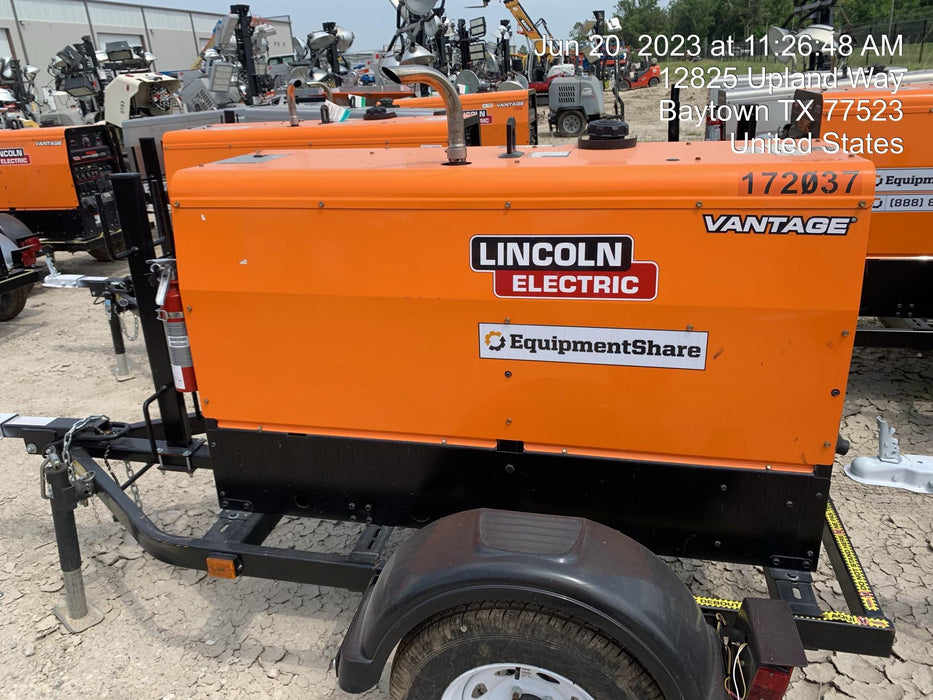 2021 Lincoln Electric Vantage 322 Vantage 322 Ready Pak 3 w/ Decals, ORANGE (includes trailer, cable rack, fender light kit) NO Telematics