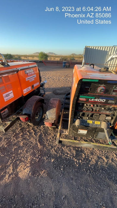 2023 Lincoln Electric LE400 Kubota V1505, Trlr, Cable Rack, Light Kit, ES Decals, T3