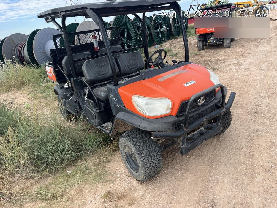 Kubota RTV-X1140W-H 4wd Utility Cart, LED Strobe, Windshield Tempered Glass, Pastic Canopy, Wire Harness Kit, Backup Alarm