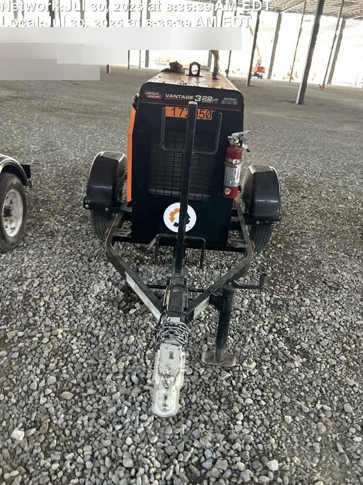 2021 Lincoln Electric Vantage 322 Vantage 322 Ready Pak 3 w/ Decals, ORANGE (includes trailer, cable rack, fender light kit) NO Telematics