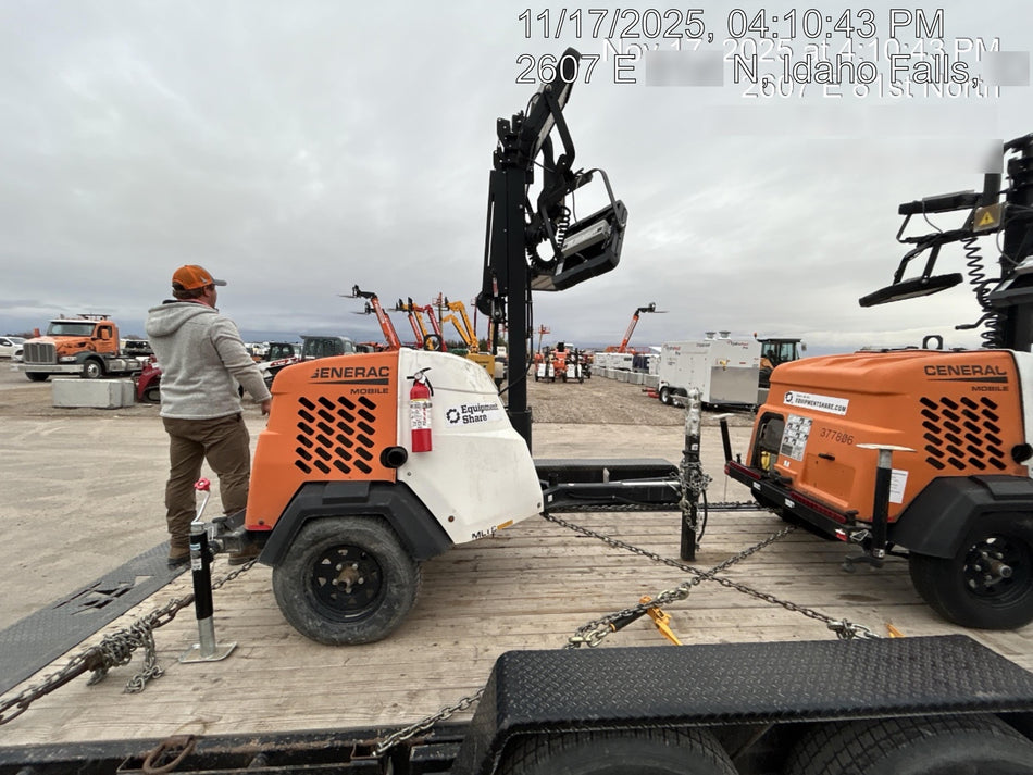 2023 Generac MLT2 Diesel, Flex Switch 120V Input, Powerzone Controller, 
(4) 320W LED Lights, 4kW Generator, 39.9 Gal Fuel Tank, 2" Ball, T3