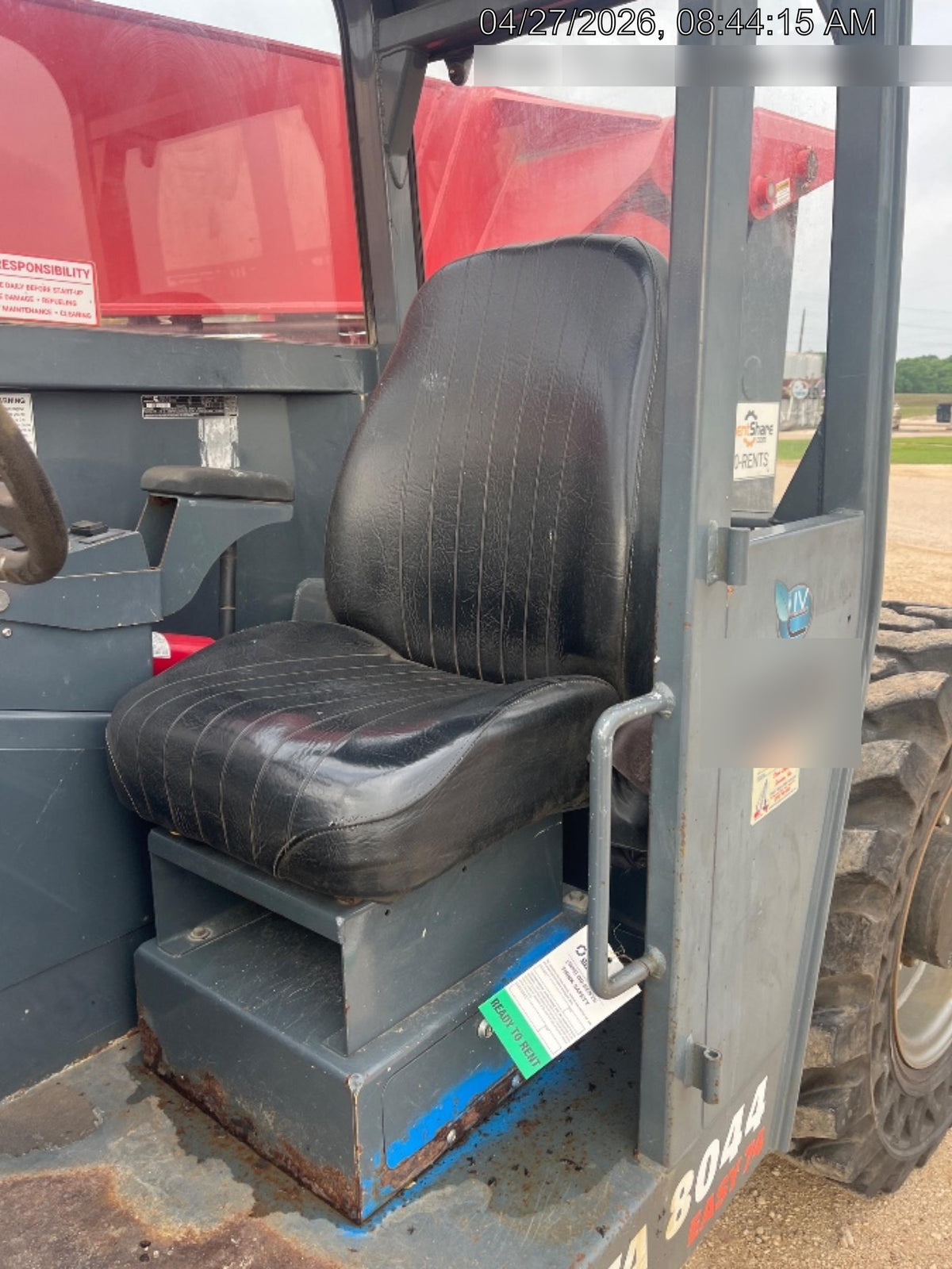 2018 Manitou MTA8044 MTA 8044 - 74 HP T4, Canopy, Worklights/Strobe, Beacon, 66" Carriage, 48" Forks, Solid Tires, Lift Hook, Aux Hydraulics