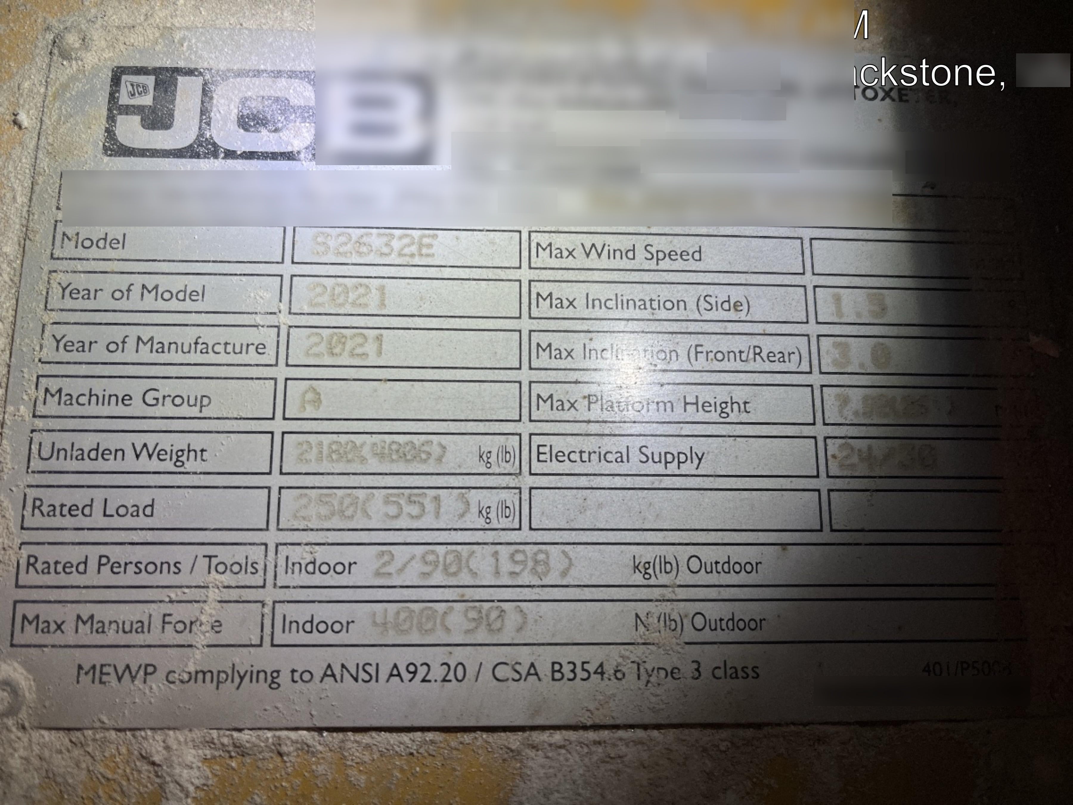 2021 JCB S2632E