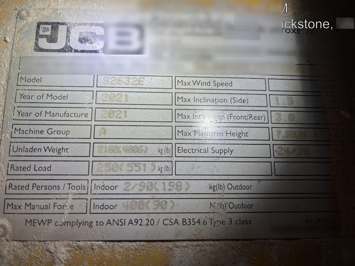 2021 JCB S2632E