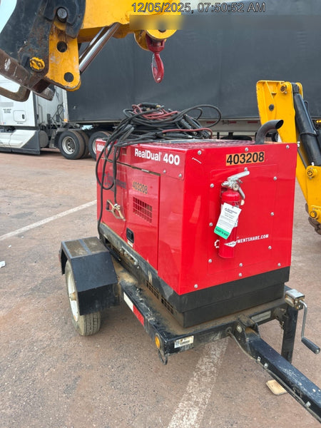 2024 Shindaiwa DGW400MDL Kubota D902 Engine, 23 HP, Dual Op Welder, Wire, Arc, Droop Stick, Tig, and CC Stick Functionality, Simulphase, 3 Phase and 1 Phase Gen Output, Single Axle NB Trlr, Slr Trckl Chrg 12V 12W, Fire Ext