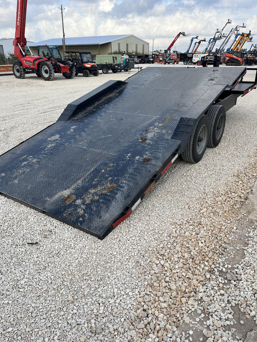 2024 TEXAS PRIDE TRAILERS 21' Lowboy Gravity Tilt Bed 14K Bumper Pull Trailer