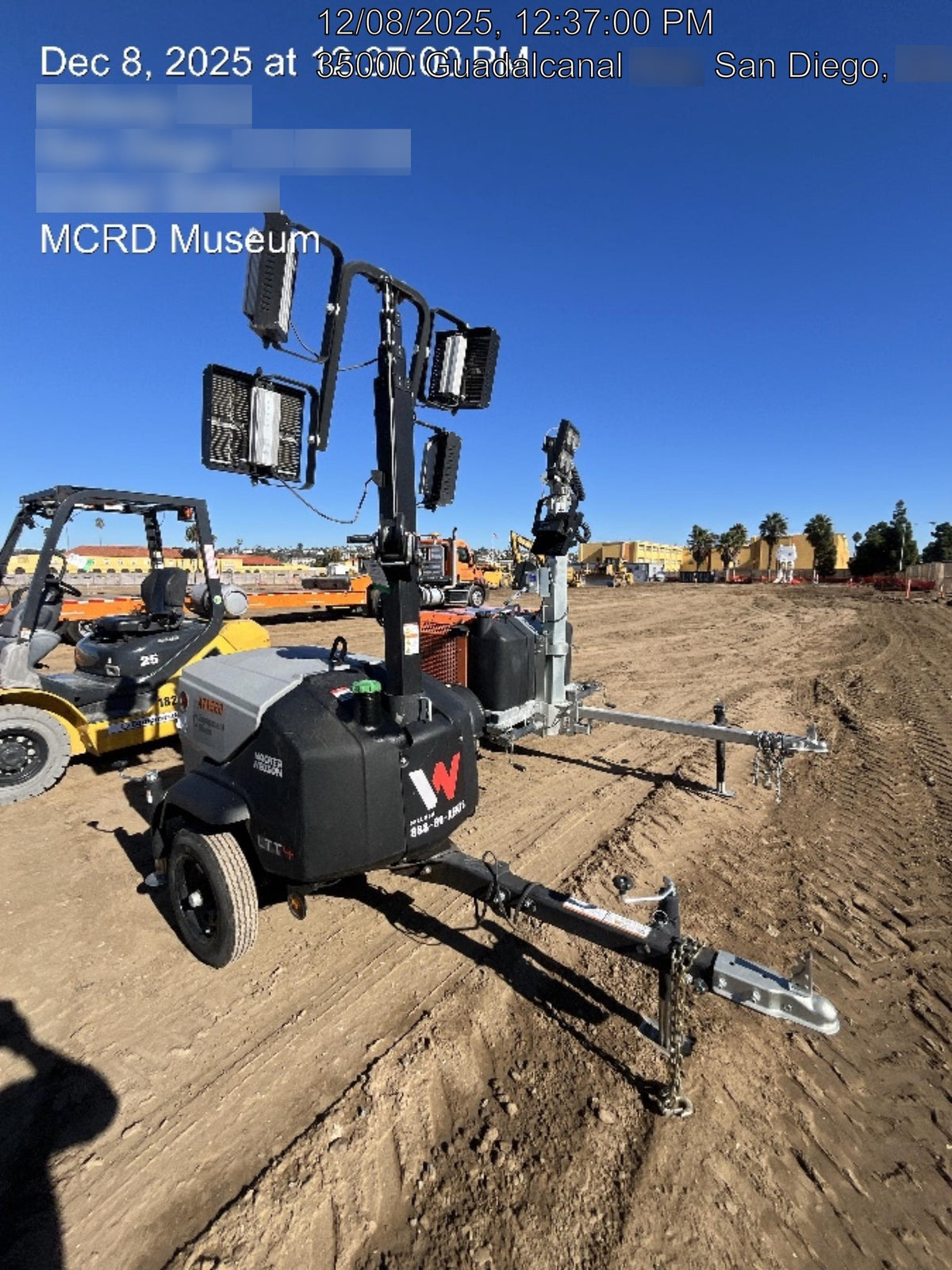 2024 Wacker Neuson LTT4 Diesel, Kohler KDW702, Deep Sea Controller, Auto Start, LED 320W, Bypass Outlet, T3
